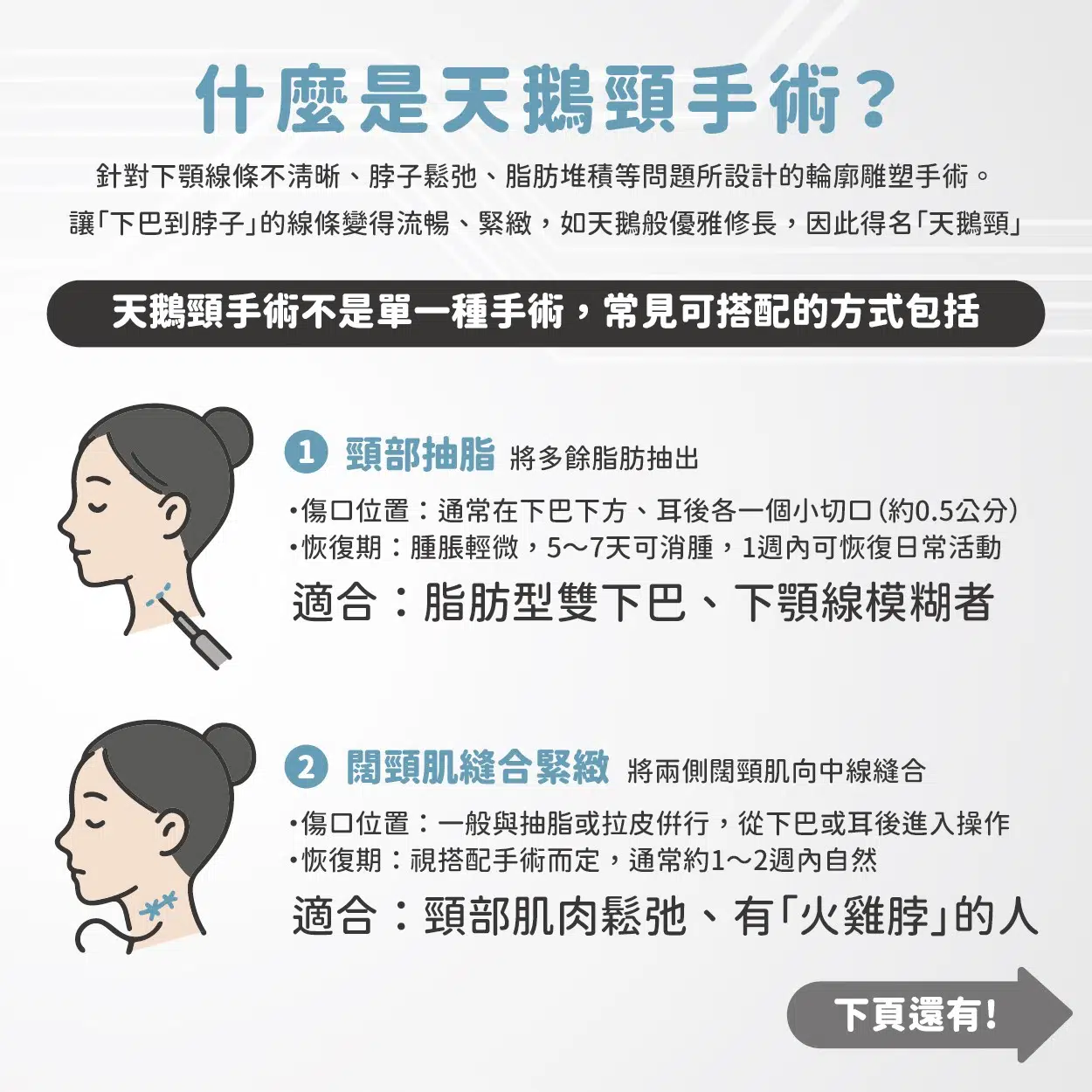 天鵝頸手術，我該選哪一種？術後會不會被看出來？會不會留下疤痕？