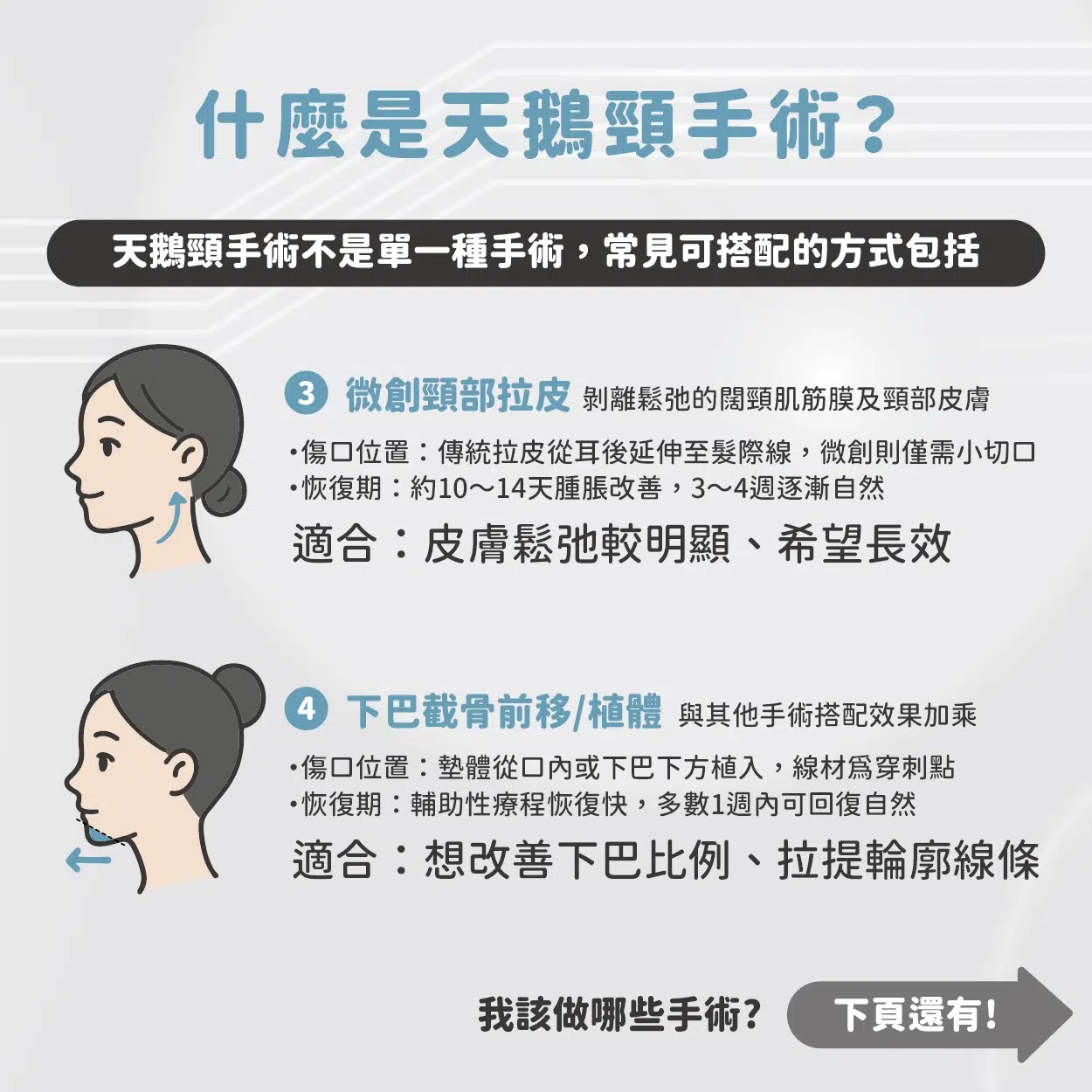 天鵝頸手術，我該選哪一種？術後會不會被看出來？會不會留下疤痕？