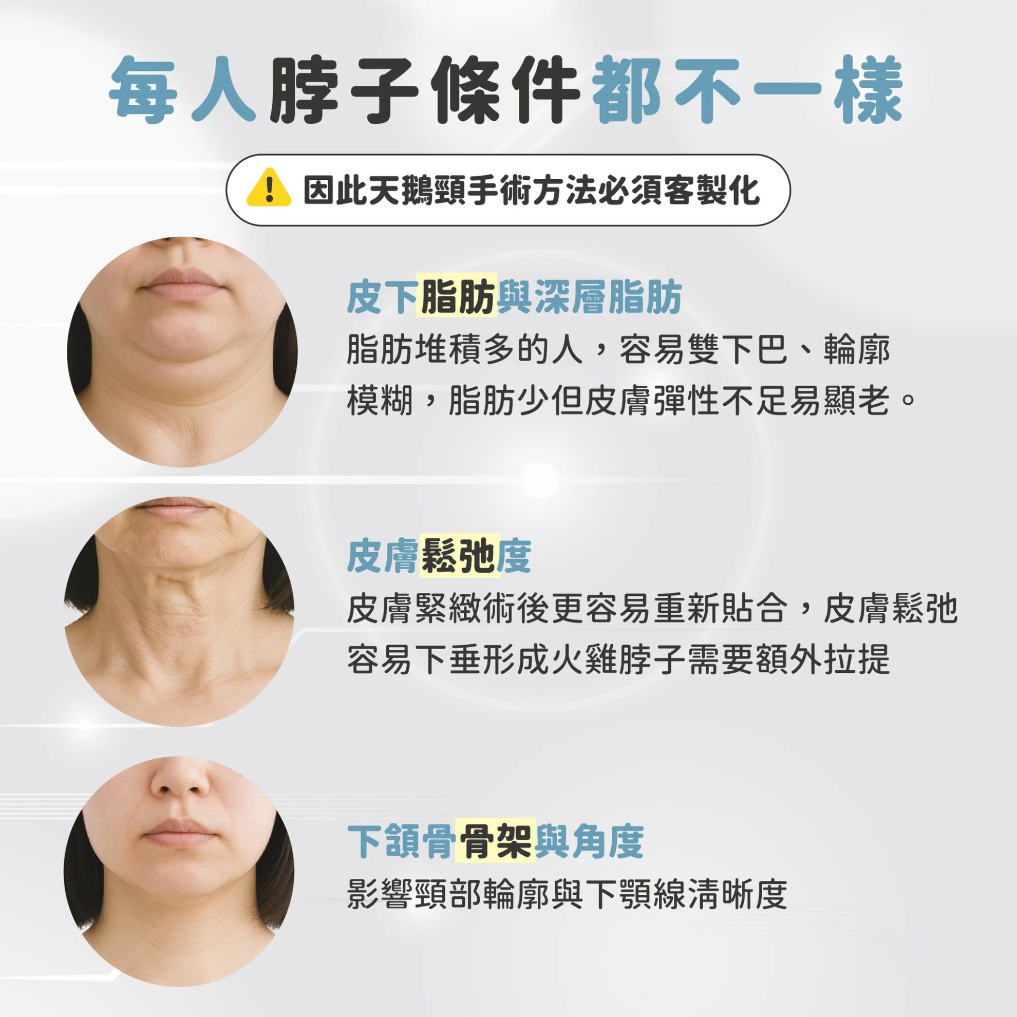 天鵝頸手術，為什麼需要客製化？