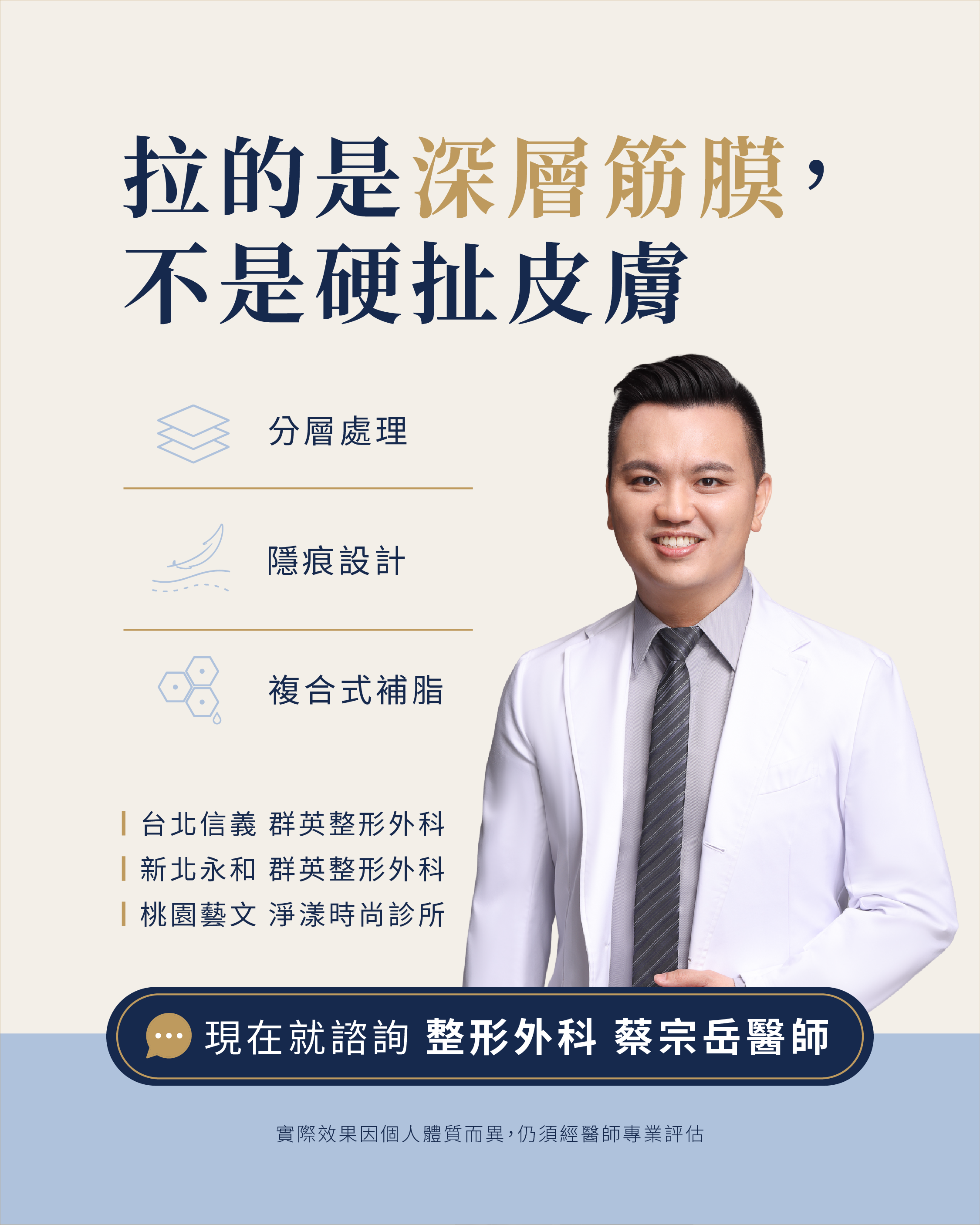 深筋膜中臉拉提｜不單純是把皮膚拉緊，而是讓臉部結構回到對的位置